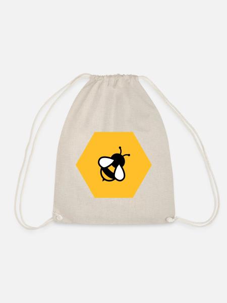 Biene Wabe - Drawstring Bag - nature