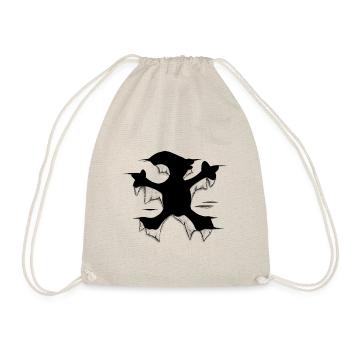 Tapir silhouette ripped saddle cloth tapir - Drawstring Bag - nature - Front