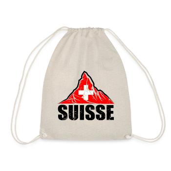 Suisse Cervin - Drapeau suisse - Sac de sport léger - nature - Devant