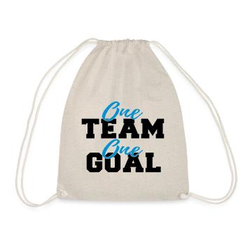 Team Work Goal Sport Mannschaft Ziel Geschenkidee - Turnbeutel - Natur - Vorne