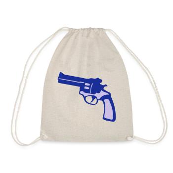 gun revolver gun - Drawstring Bag - nature - Front