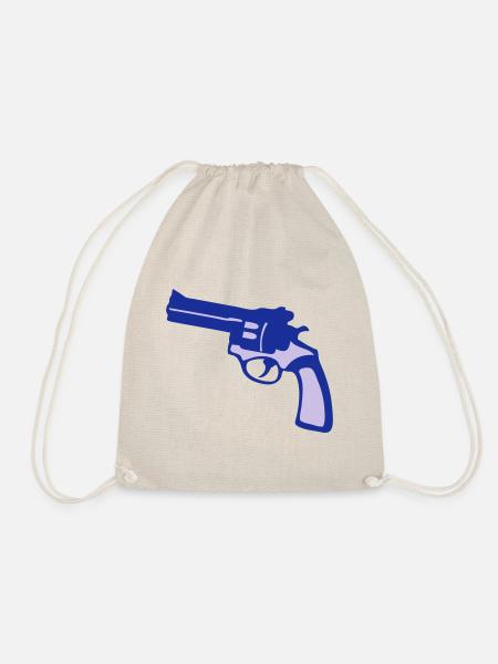 Pistole Revolver Pistole - Turnbeutel - Natur