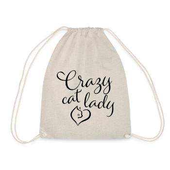 crazy cat lady - Drawstring Bag - nature - Front
