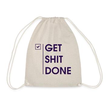 Vérifiez GET SHIT DONE - Typo violet foncé - Sac de sport léger - nature - Devant
