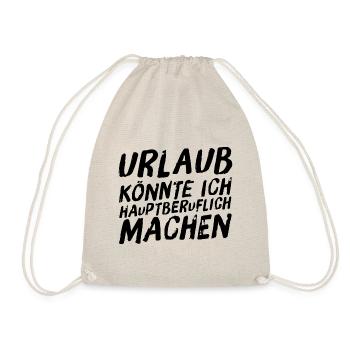 Holidays I could do full-time 2 black - Drawstring Bag - nature - Front