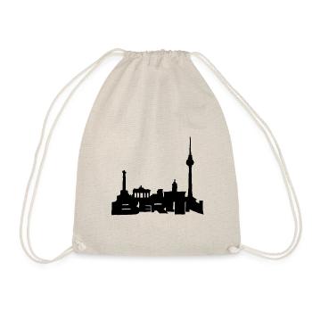 Berlin Skyline Premium Design - Turnbeutel - Natur - Vorne