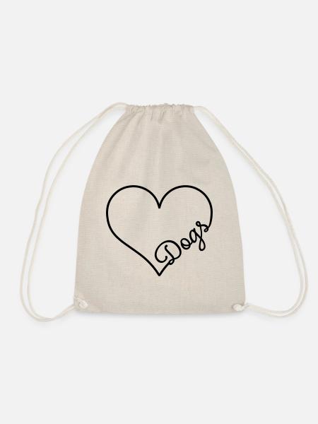 I love Dogs - Turnbeutel - Natur