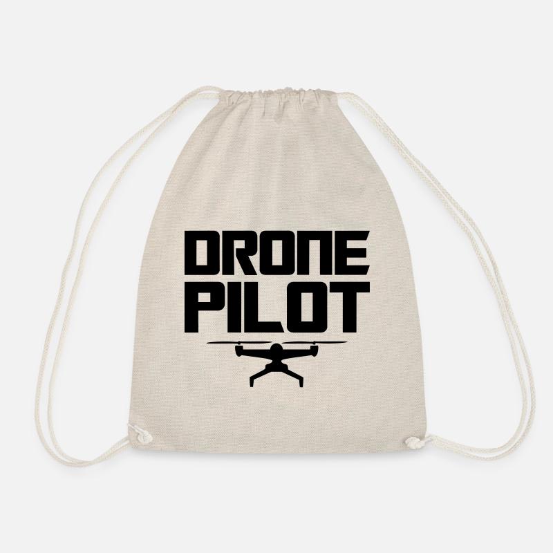 Drohne Pilot Schwarz - Turnbeutel - Natur