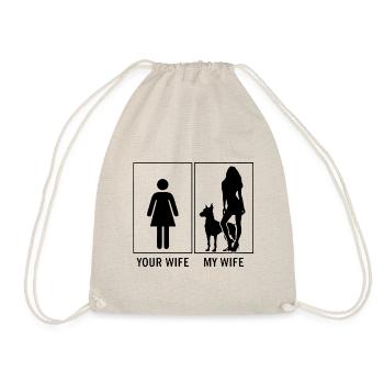 your wife vs my wife - Turnbeutel - Natur - Vorne