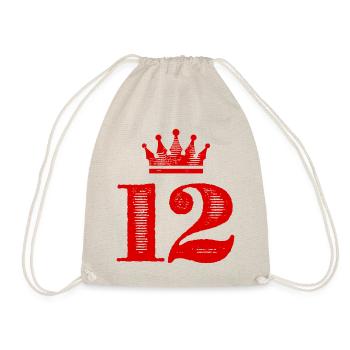 12 Zahl Krone - Turnbeutel - Natur - Vorne