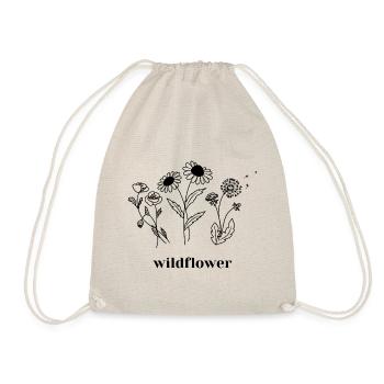 Wildflower - Floral Hippie Boho - Turnbeutel - Natur - Vorne