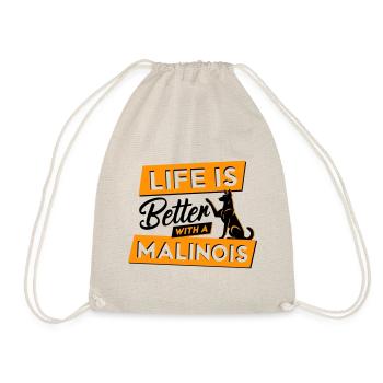 La vie est plus belle avec un Malinois - Vector Design - Sac de sport léger - nature - Devant