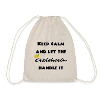 Keep Calm and Let the educator handle it - Drawstring Bag - nature - Front