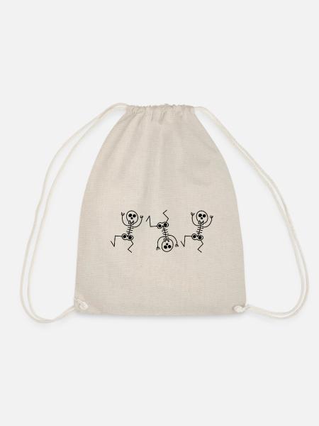 Dancing skeletons - Drawstring Bag - nature