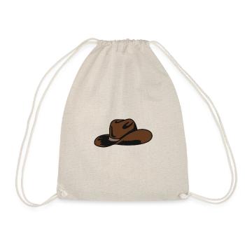 Brauner Cowboyhut - Turnbeutel - Natur - Vorne