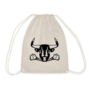 taureau colere furieux fume tete 6 - Sac de sport léger - nature - Devant