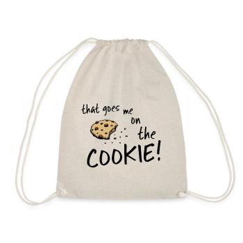 that's me on the biscuit cookie monster dinglish - Drawstring Bag - nature - Front