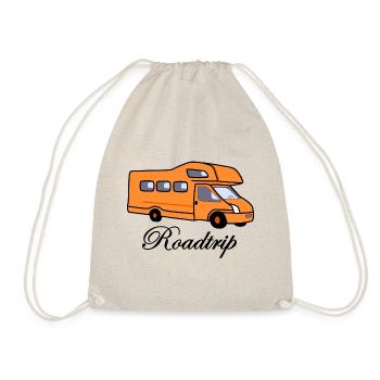 Road trip with the camper - for travelers - Drawstring Bag - nature - Front