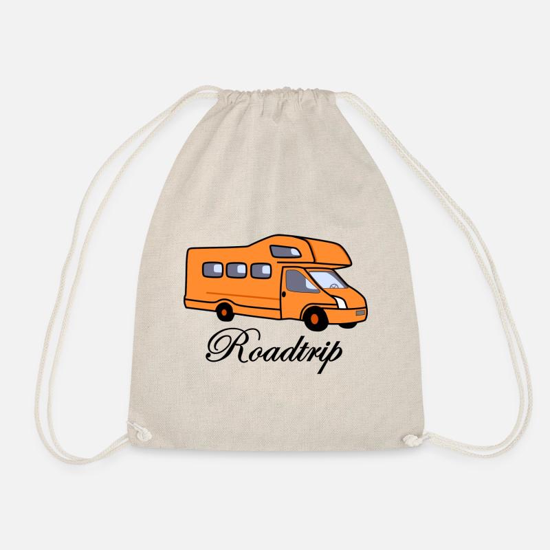 Road trip with the camper - for travelers - Drawstring Bag - nature