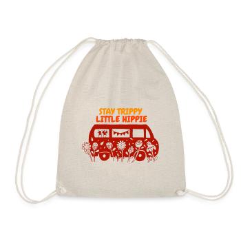 Sommer Hippie Retro Bus Design - Turnbeutel - Natur - Vorne