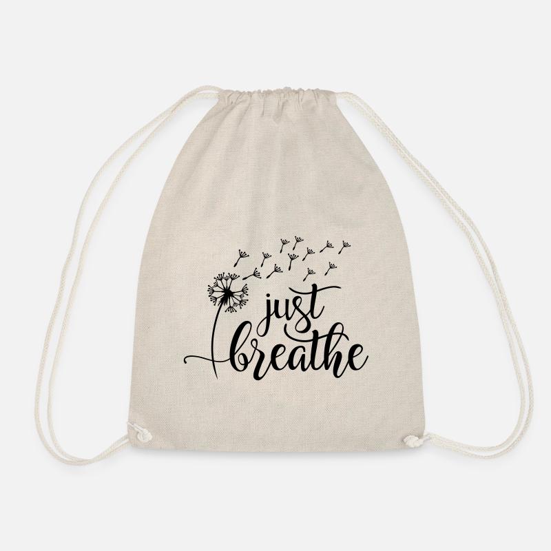 Just breathe - Drawstring Bag - nature