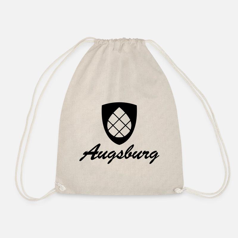 Augsburg Zirbelnuss Wappen Schwarz - Turnbeutel - Natur