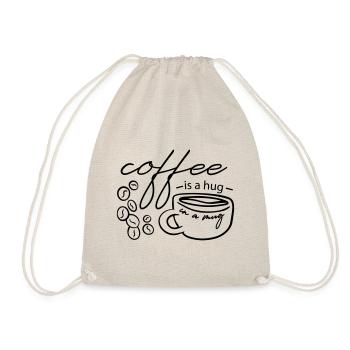 PiexSu - Coffee is a hug in a mug - Turnbeutel - Natur - Vorne