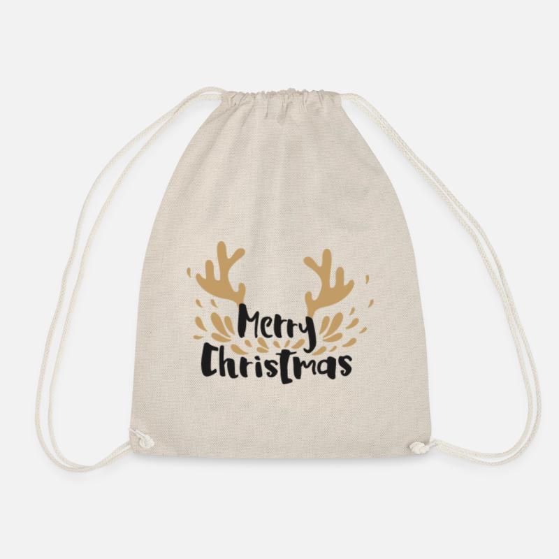 Frohe Weihnachten Geschenk Idee - Turnbeutel - Natur