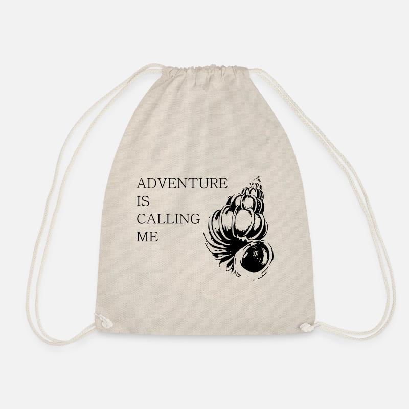 clam phone - Drawstring Bag - nature