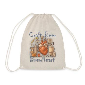 Brew heart - Drawstring Bag - nature - Front