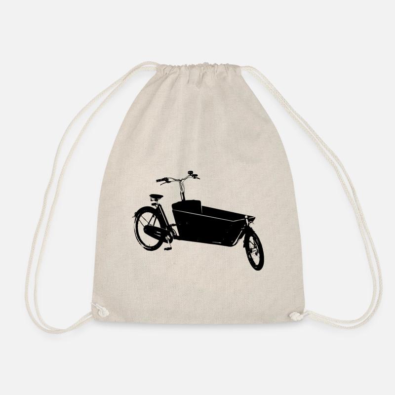 cargo bike - Drawstring Bag - nature