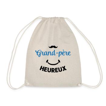 Cadeau drôle grand-père heureux - Sac de sport léger - nature - Devant