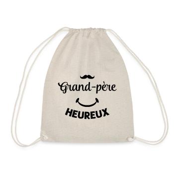 Cadeau drôle grand-père heureux - Sac de sport léger - nature - Devant