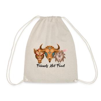 Chemise Friends Not Food · végétarienne · cadeau - Sac de sport léger - nature - Devant