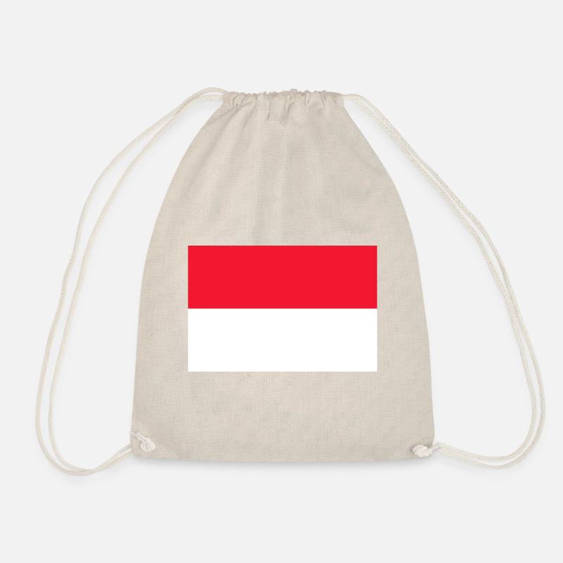 Monaco Flagge - Turnbeutel - Natur