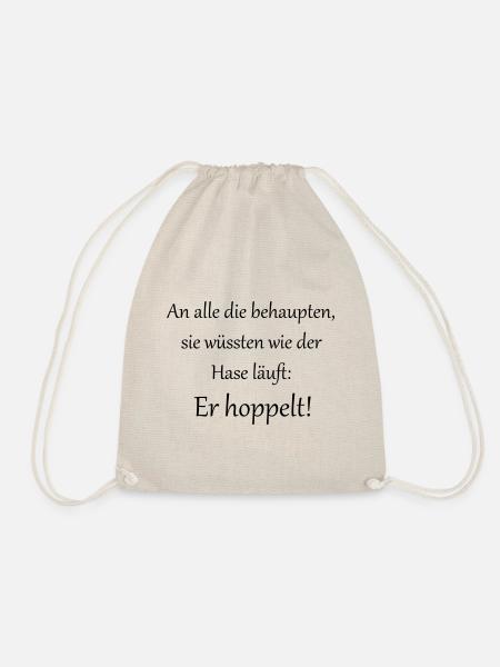 Hasen hoppeln - Turnbeutel - Natur