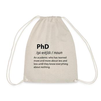 PhD Funny Dictionary Définition - Sac de sport léger - nature - Devant