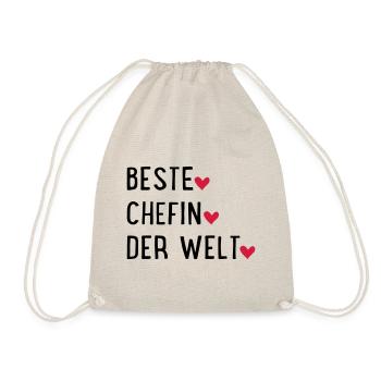 Beste Chefin der Welt - Turnbeutel - Natur - Vorne