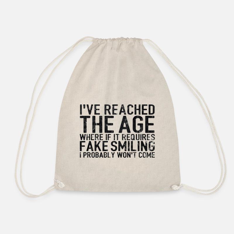 20 30 40 50 60 Birthday Gift Funny saying - Drawstring Bag - nature