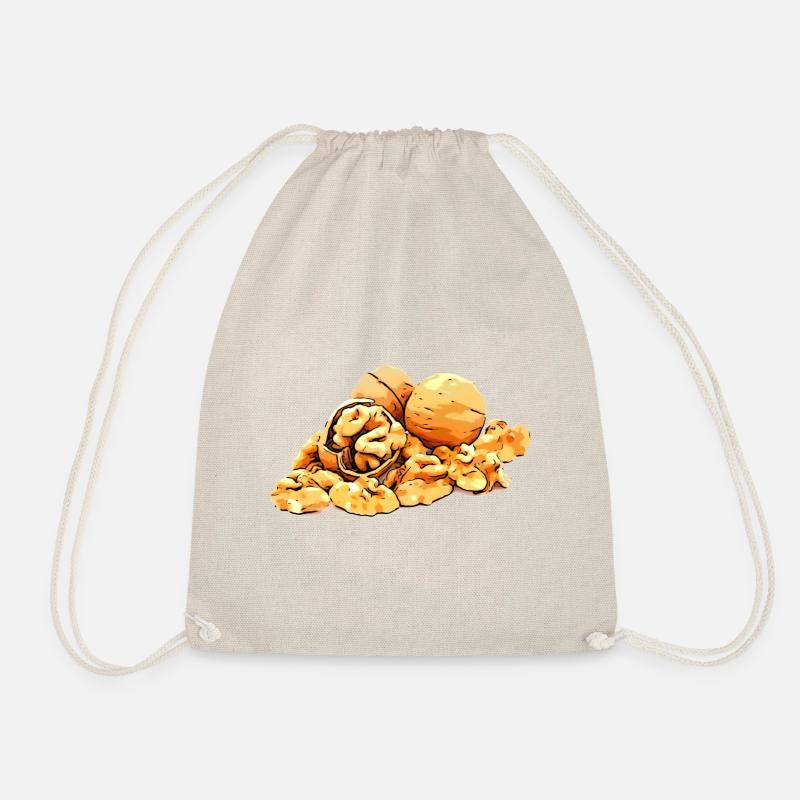 Walnuts walnut image graphic symbol - Drawstring Bag - nature