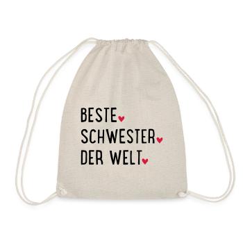 Schwester - Turnbeutel - Natur - Vorne