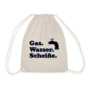 Gas Wasser Scheiße | Klempner - Turnbeutel - Natur - Vorne