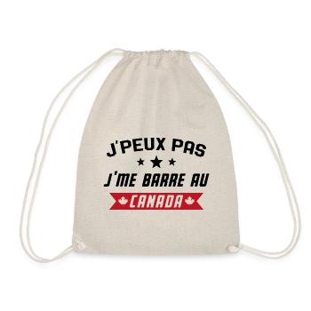 Je peux pas, j'me barre au canada - Sac de sport léger - nature - Devant