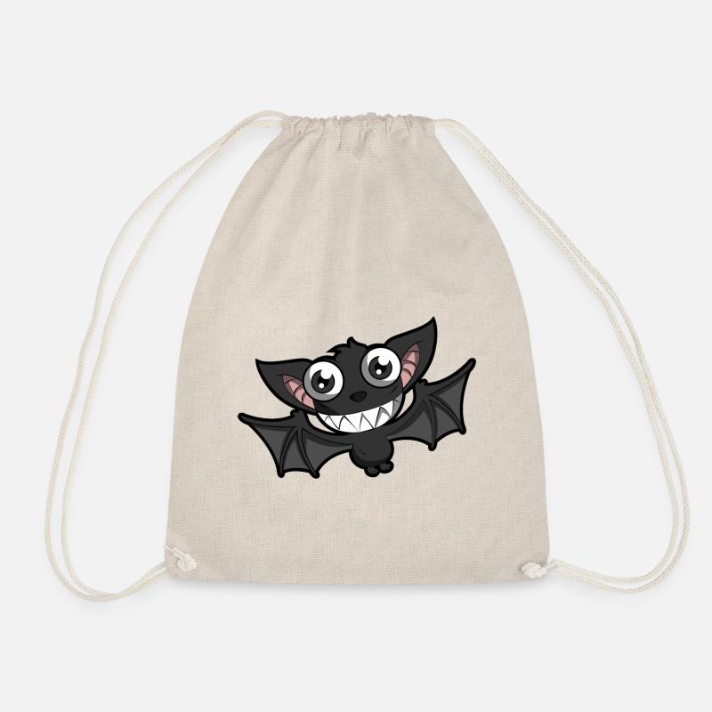 Grinning bat - Drawstring Bag - nature