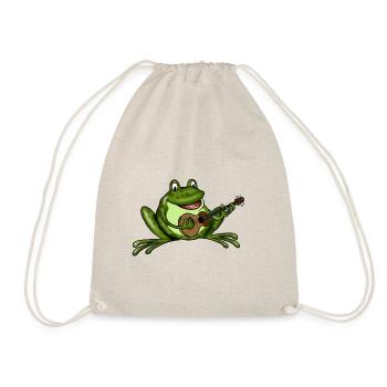 Frog with guitar - Drawstring Bag - nature - Front