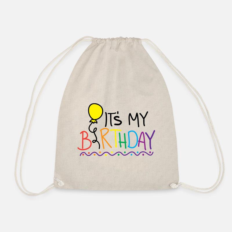 It's my Birthday - Drawstring Bag - nature
