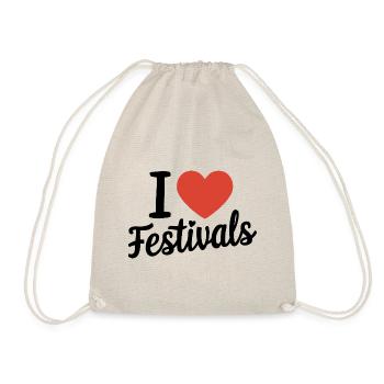 J’adore les festivals - Sac de sport léger - nature - Devant