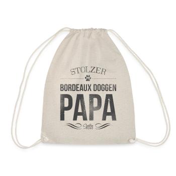 Stolzer Bordeaux Doggen Papa - Turnbeutel - Natur - Vorne