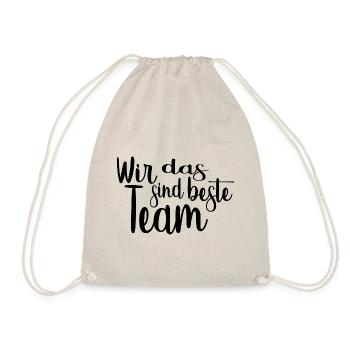 Best team, group, gift idea - Drawstring Bag - nature - Front