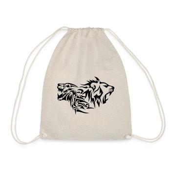 lion tribal tatouage dessin 1 29 - Sac de sport léger - nature - Devant